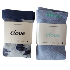Clove Compression Socks - Camo & Blue Size Large
